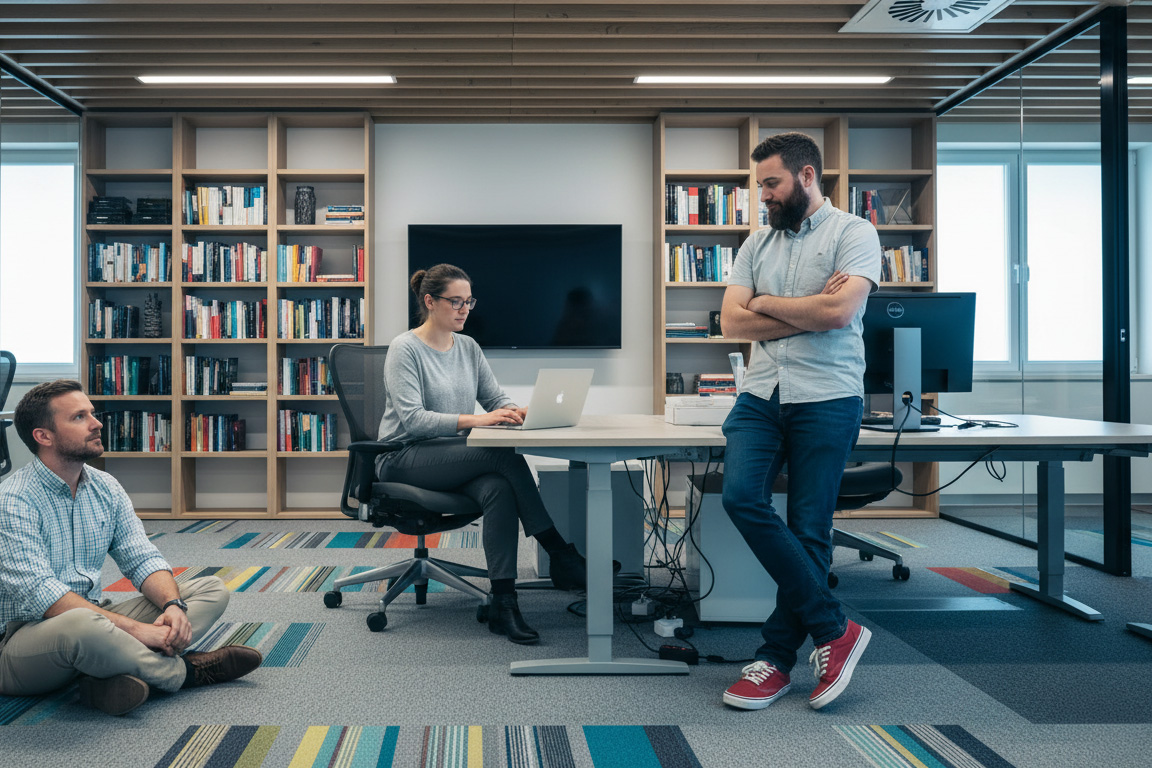 Compliance lead reviewing governance records